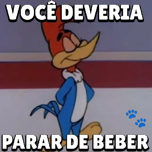 Figurinha: Pica-Pau: Pare de beber