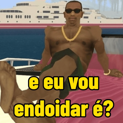 Figurinha: CJ do GTA e eu vou endoidar é?