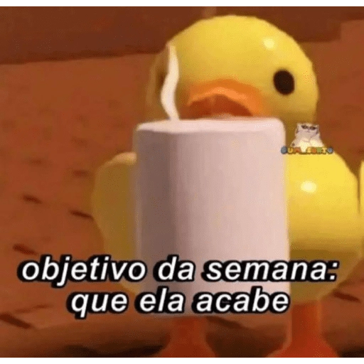 Figurinha: Pato querendo o fim de semana