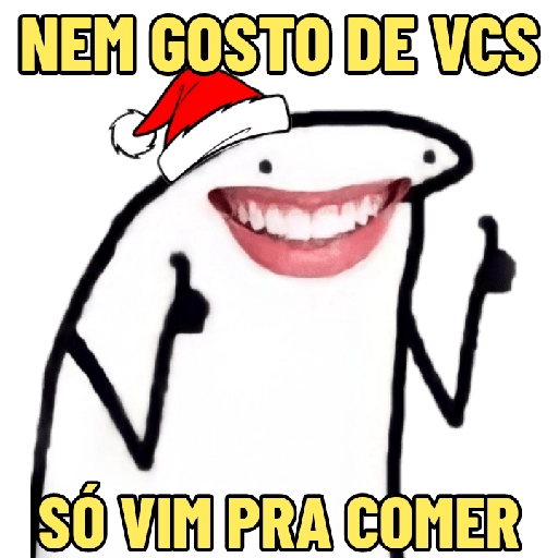 Figurinha: Flork Natalino: Só vim pra comer