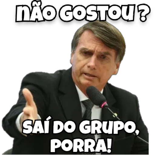 Figurinha: Não gostou? Sai do grupo, porra!