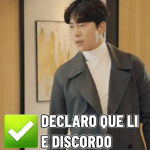Figurinha: Declaro que li e discordo