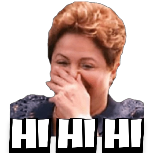 Figurinha: Dilma Rindo