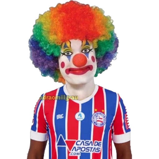 Figurinha: Palhaço com camisa de futebol
