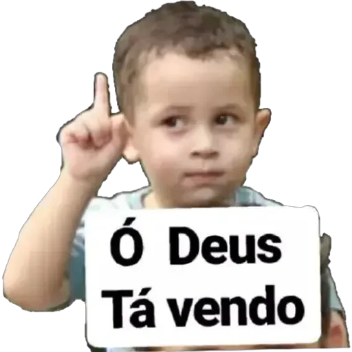 Figurinha: Garoto "Ó Deus tá vendo"
