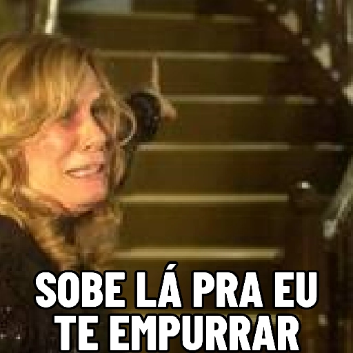 Figurinha: Sobe lá pra eu te empurrar