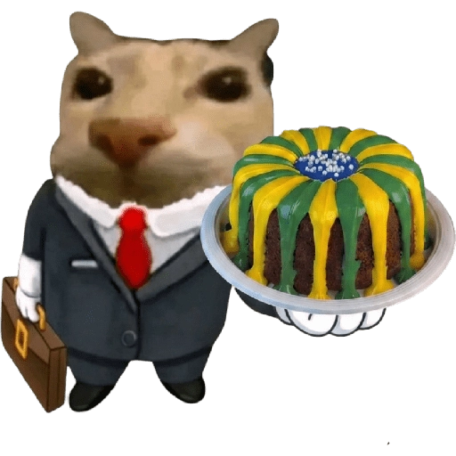 Sticker: Ollie the Executive with Cake