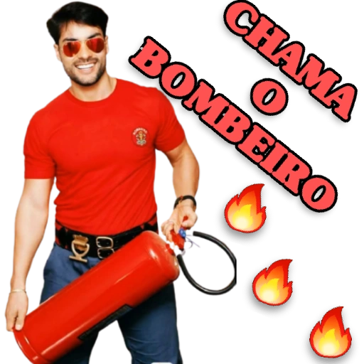 Figurinha: Chama o Bombeiro