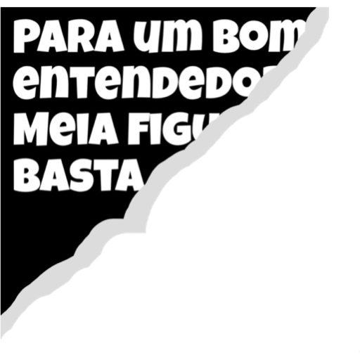 Figurinha: Para um bom entendedor, meia figura