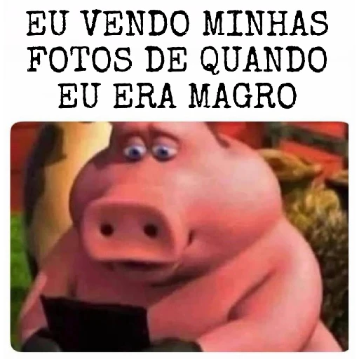 Figurinha: Eu vendo fotos de quando era magro