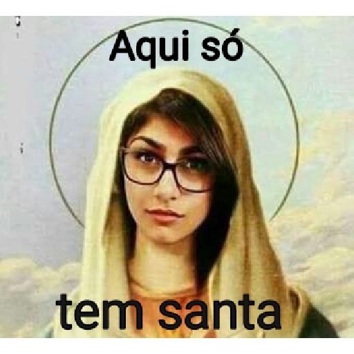 Figurinha: Aqui só tem santa