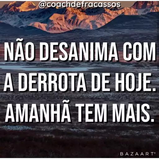 Figurinha: Não desanima com a derrota
