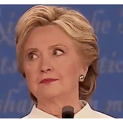 Figurinha: Hillary Clinton Susto