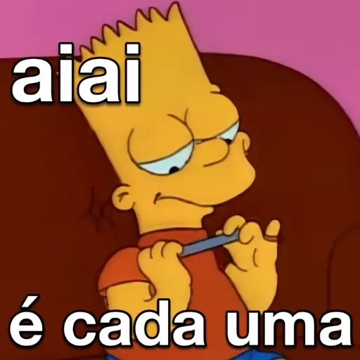 Figurinha: Bart Simpson: Ai ai, é cada uma
