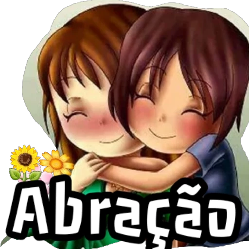 Figurinha: Abraço de Casal Fofo