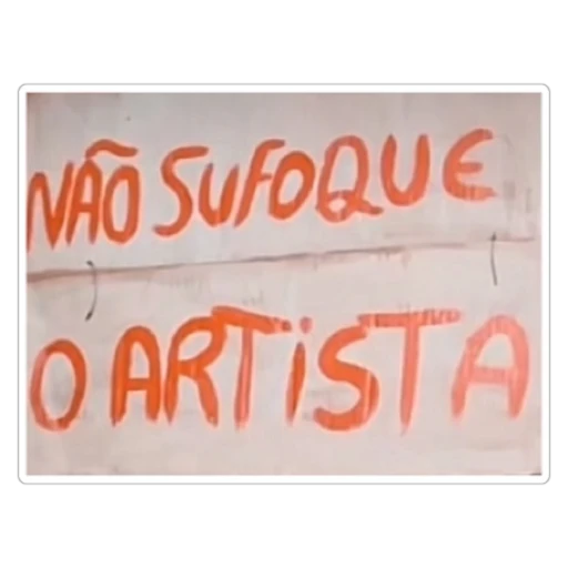 Figurinha: Não suf que o artista