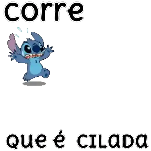 Figurinha: Stitch Correndo da Cilada