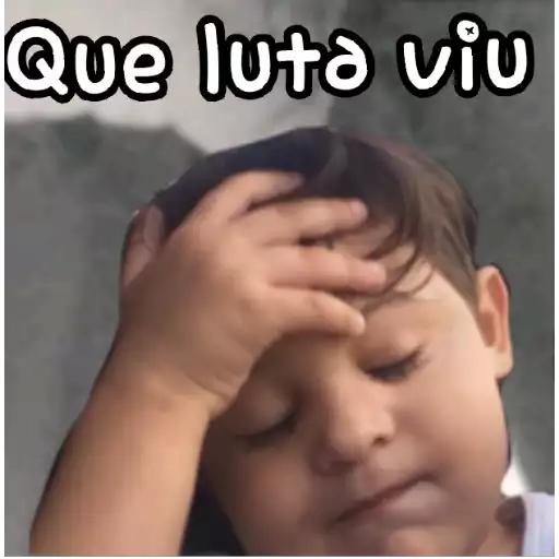 Figurinha: Que luta viu
