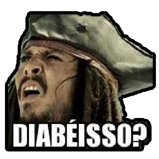 Figurinha: Jack Sparrow "Diabéisso?"