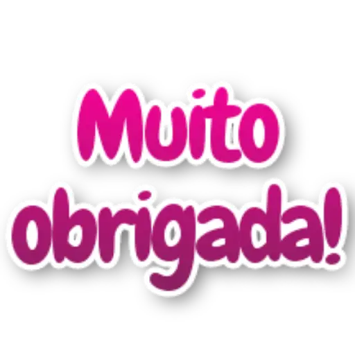 Figurinha: Muito obrigada