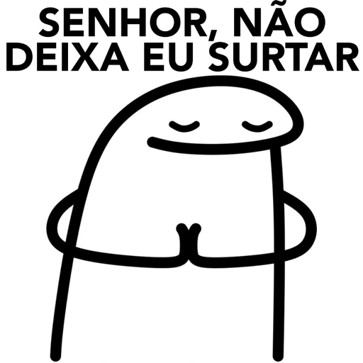 Figurinha: Senhor, não deixa eu surtar