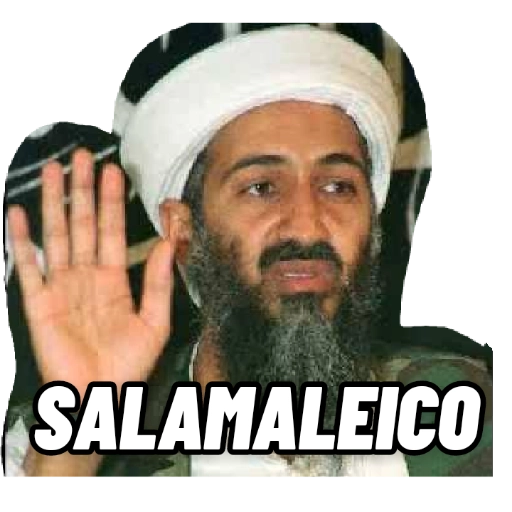 Figurinha: Osama Bin Laden 'Salamaleico'