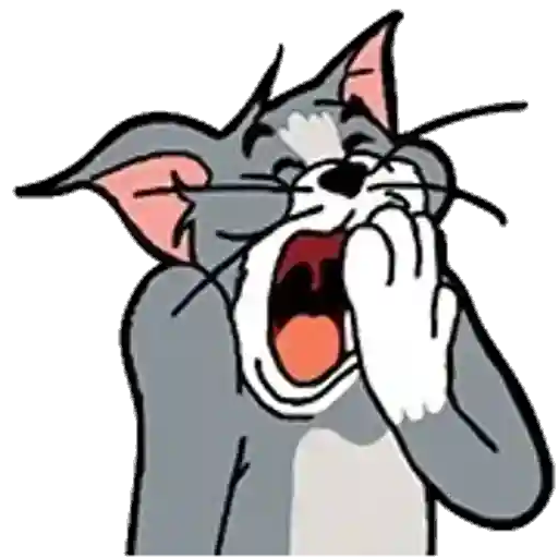 Figurinha: Gato bocejando