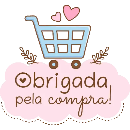 Figurinha: Obrigada pela compra