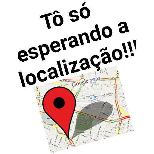 Figurinha: Esperando localização
