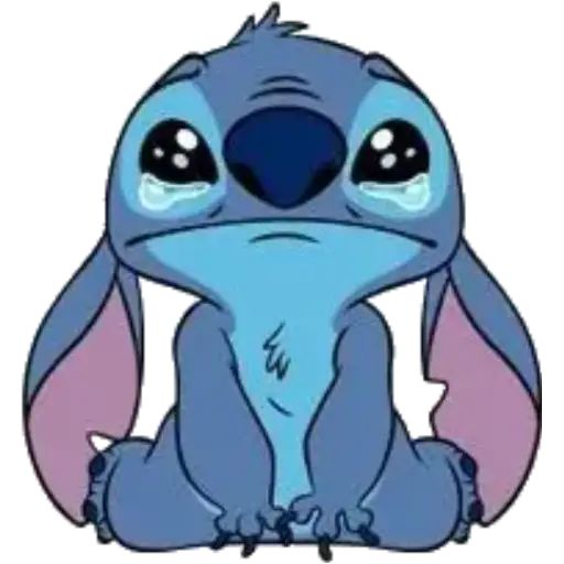 Figurinha: Stitch chorando