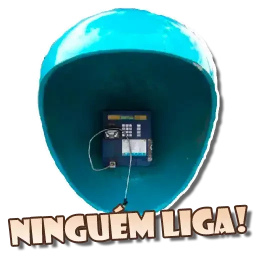 Figurinha: Telefone Público e a Frase NINGUEM LIGA!