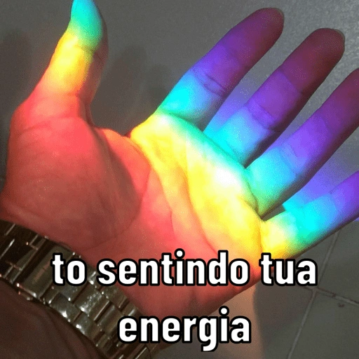 Figurinha: Sentindo sua energia