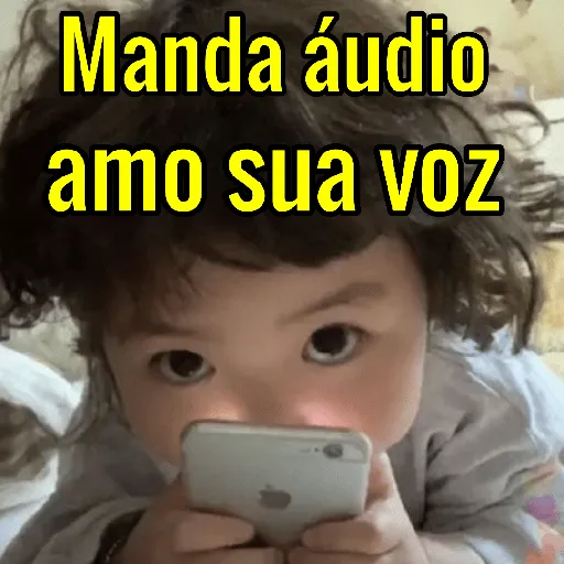 Figurinha: Manda áudio amo sua voz