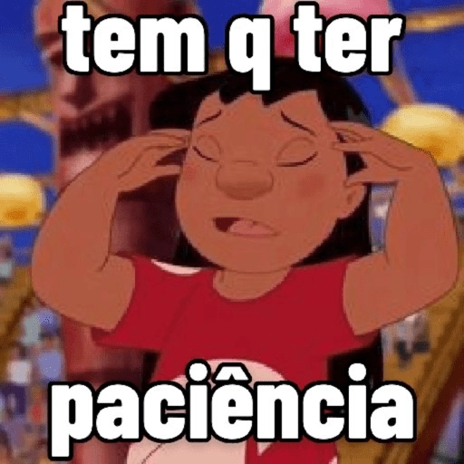 Figurinha: Lilo com a mão na cabeça