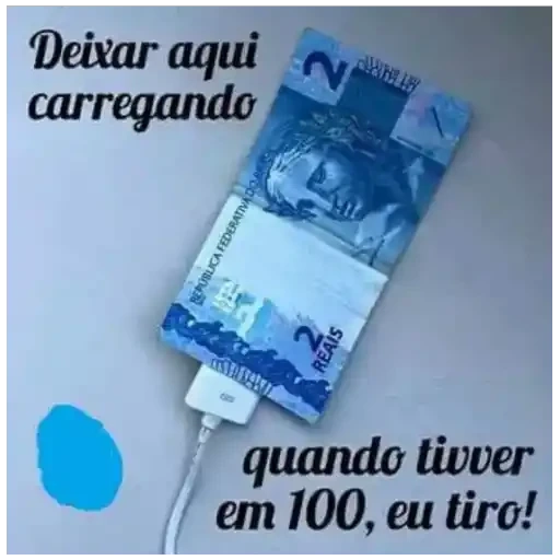 Figurinha: Dinheiro carregando