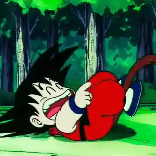 Figurinha: Goku criança caindo