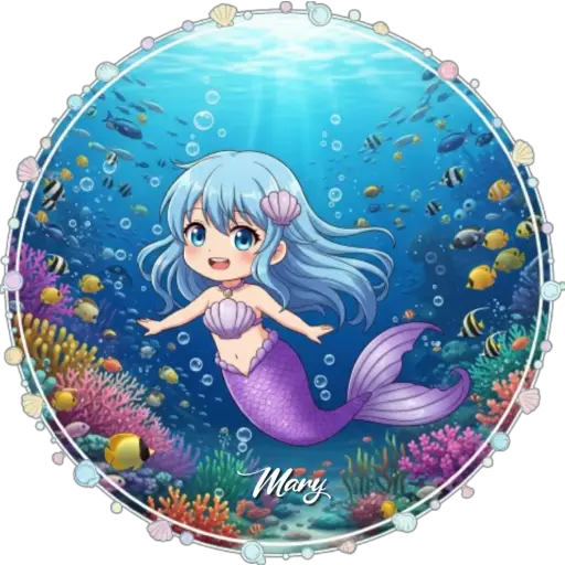 Figurinha: Sereia fofa