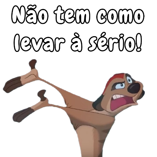 Figurinha: Não tem como levar a sério!