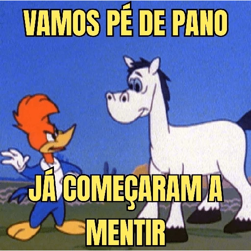 Figurinha: Pica Pau e Cavalo: Vamos Pé de Pano