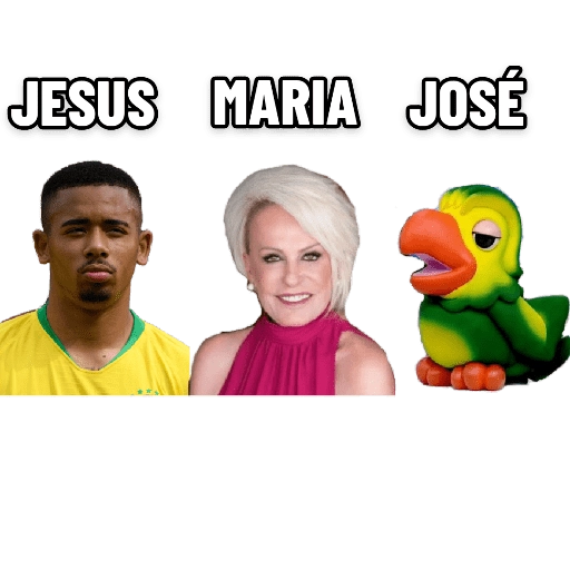 Figurinha: Jesus, Maria, José