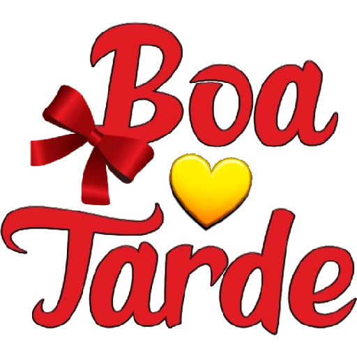Figurinha: Boa Tarde com Coração e Laço