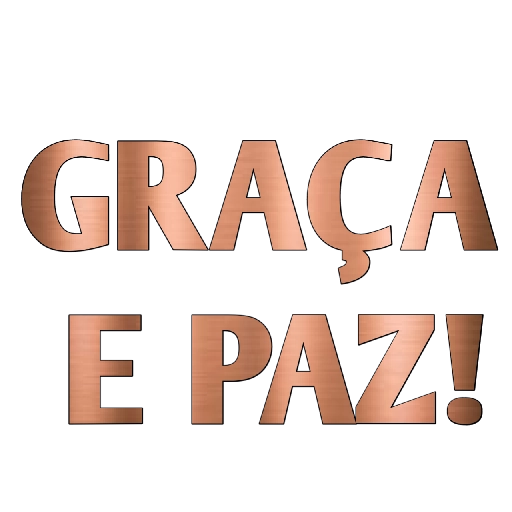 Figurinha: Graça e Paz!