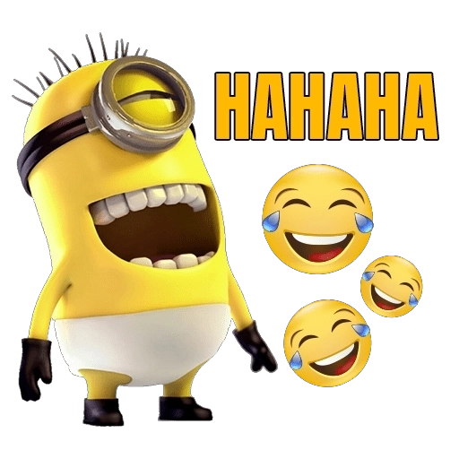 Figurinha: Minion Rindo Muito