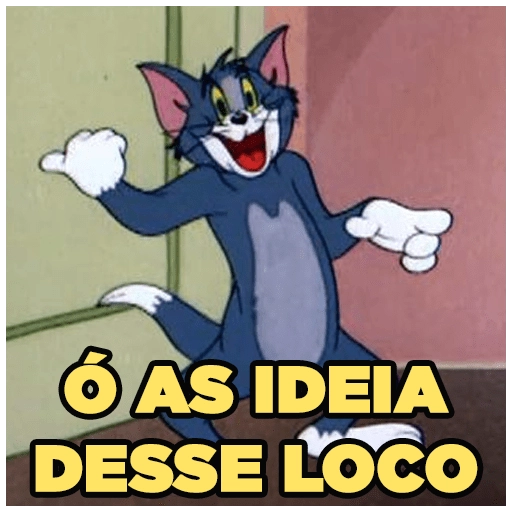 Figurinha: Tom e Jerry: "Ó as ideia desse loco"
