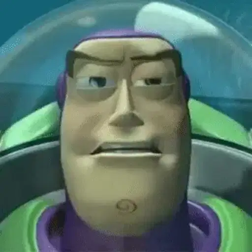 Figurinha: Buzz Lightyear desconfiado