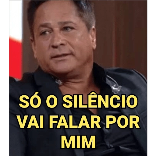 Figurinha: Só o silêncio vai falar por mim