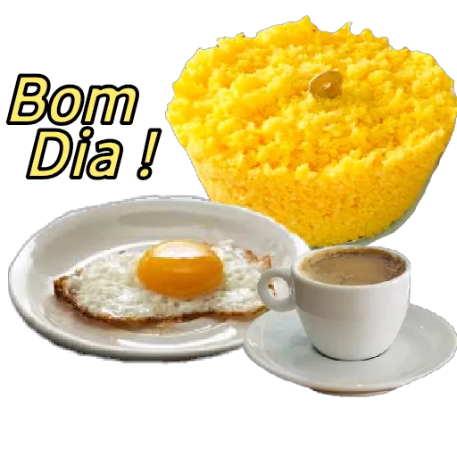 Figurinha: Bom Dia com Cuscuz e Café