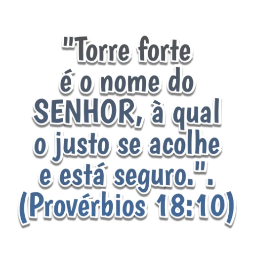Figurinha: Torre forte é o nome do SENHOR