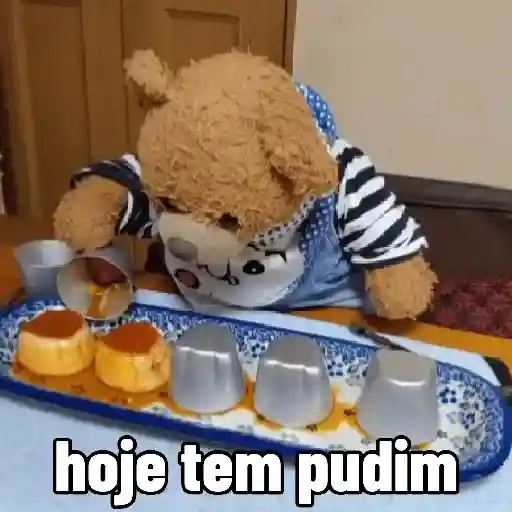 Figurinha: Hoje tem pudim