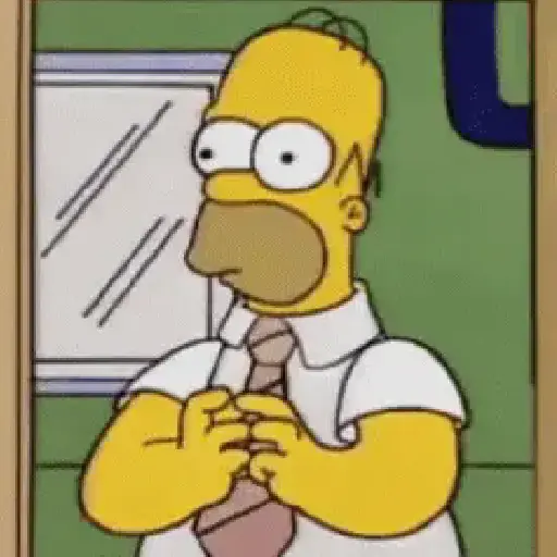 Figurinha: Homer Simpson pensativo